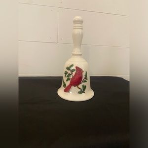 Vintage cardinal and holly berry bell!